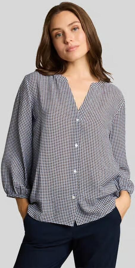 Tom Tailor Loose fit blouse met lange mouwen van viscosemix - Foto 2