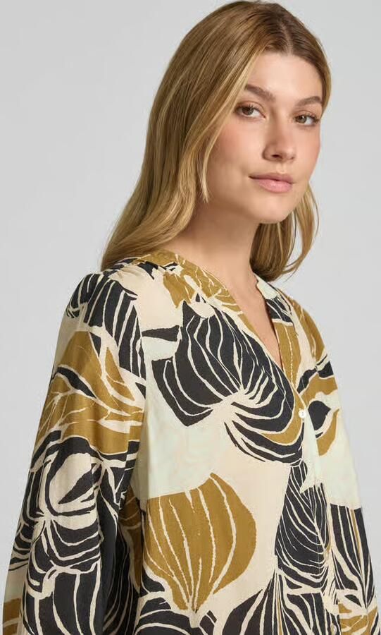 Tom Tailor Loose fit blouse van een mix van katoen en modal