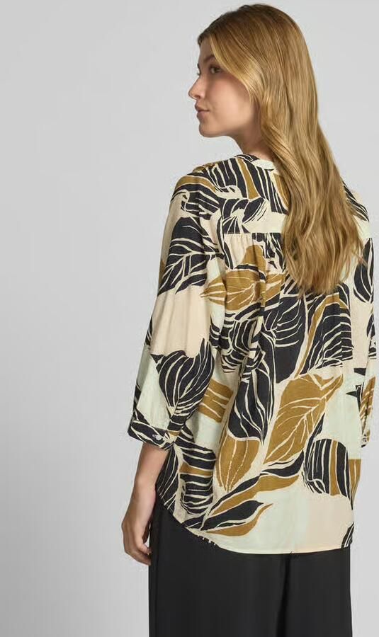 Tom Tailor Loose fit blouse van een mix van katoen en modal - Foto 3