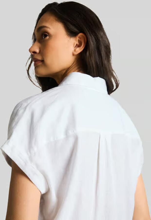 Tom Tailor Loose fit blouse van linnen-viscosemix