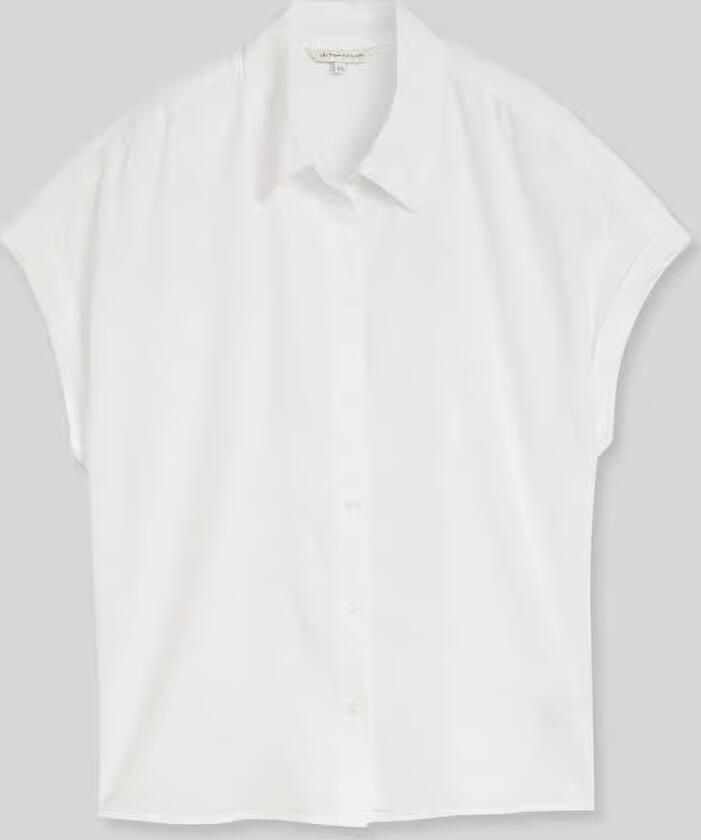 Tom Tailor Loose fit blouse van linnen-viscosemix - Foto 2