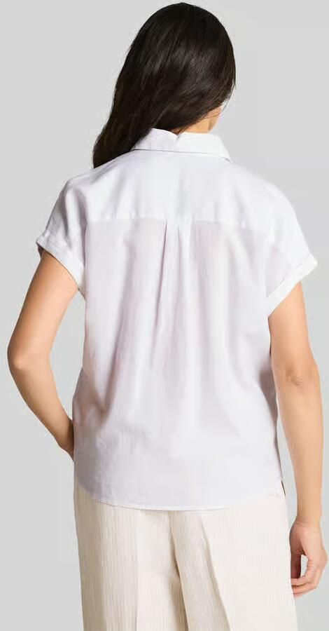 Tom Tailor Loose fit blouse van linnen-viscosemix - Foto 2