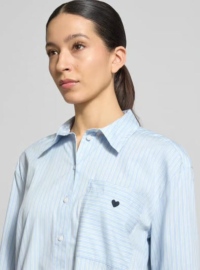 Tom Tailor Loose fit overhemdblouse van katoenmix