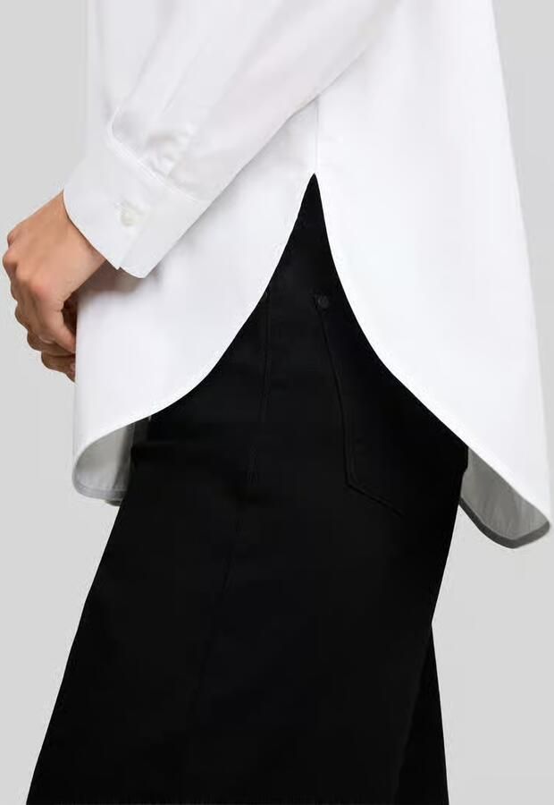 Tom Tailor Loose fit overhemdblouse van mix van katoen en lyocell