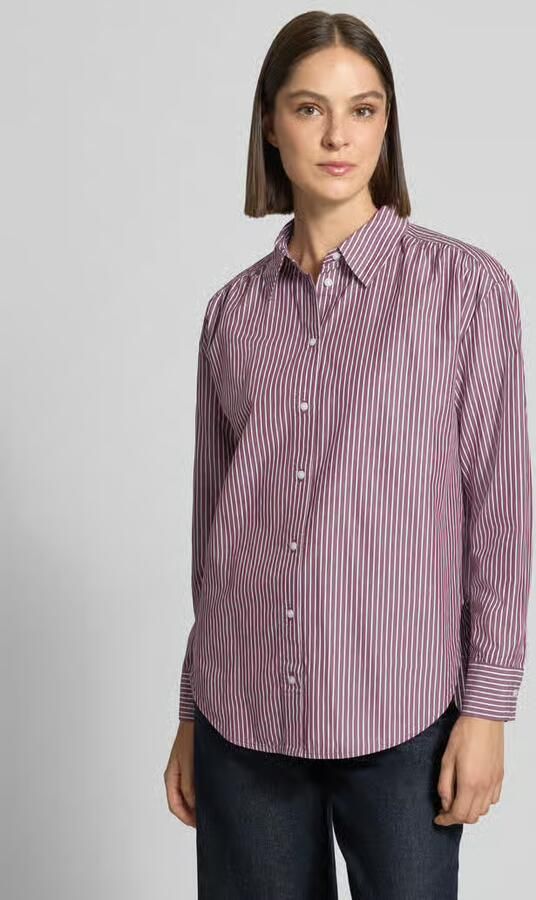 Tom Tailor Loose fit overhemdblouse van mix van katoen en lyocell - Foto 3