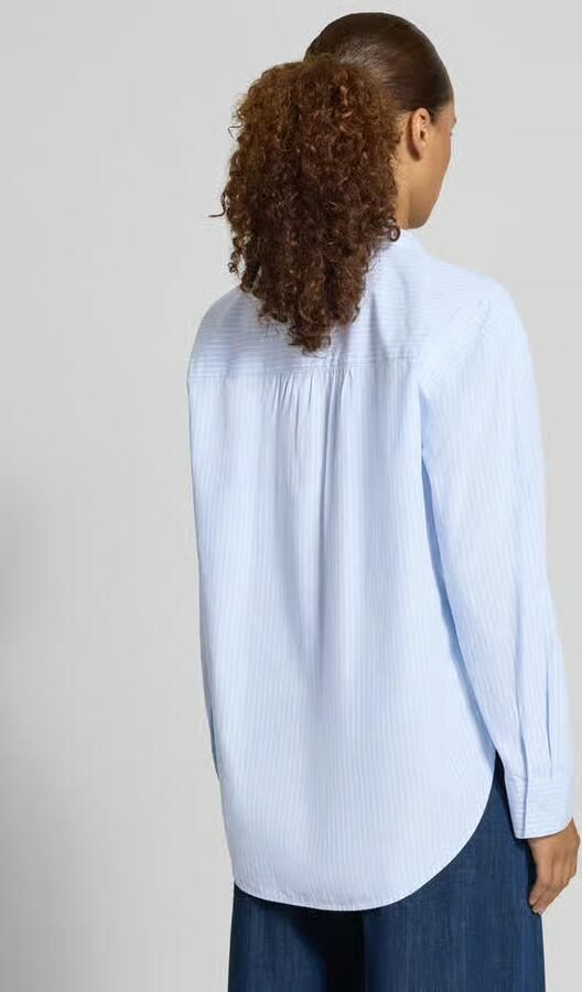 Tom Tailor Loose fit overhemdblouse van mix van katoen en lyocell