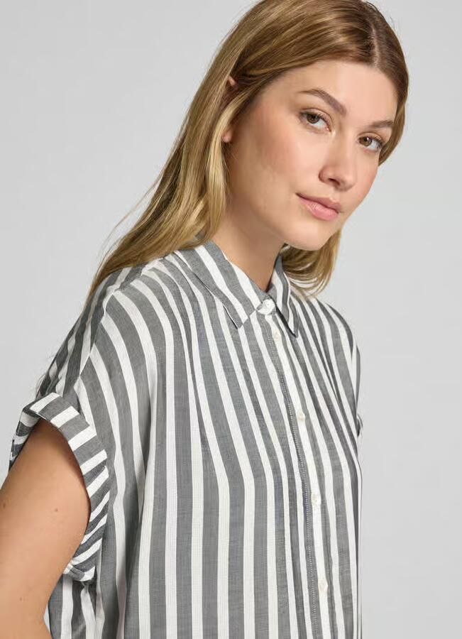 Tom Tailor Loose fit overhemdblouse van pure viscose - Foto 2