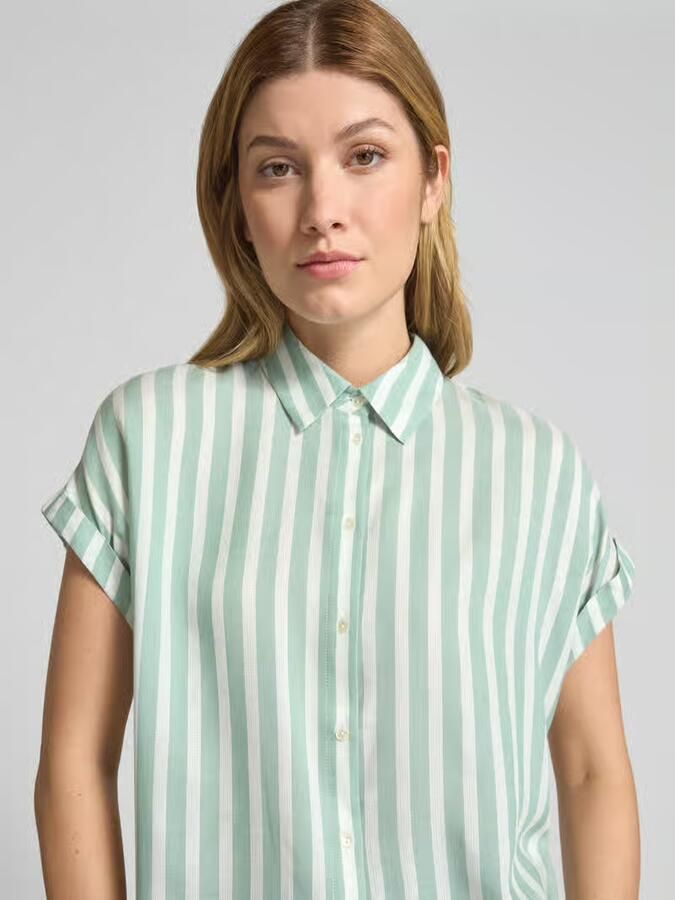 Tom Tailor Loose fit overhemdblouse van pure viscose - Foto 2