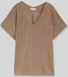 Tom Tailor Loose fit T-shirt met gaatjesmotief