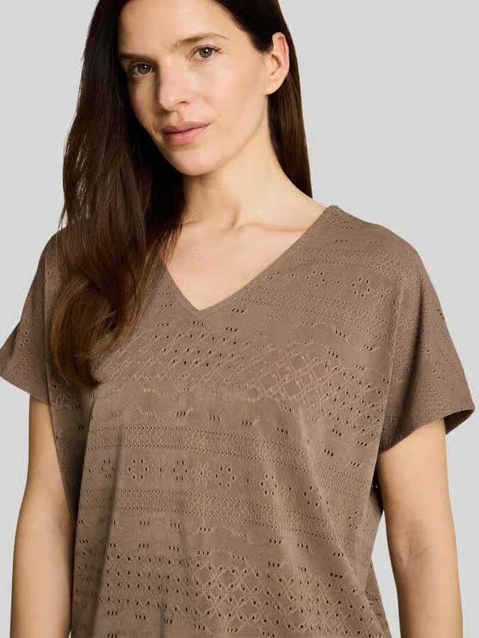 Tom Tailor Loose fit T-shirt met gaatjesmotief