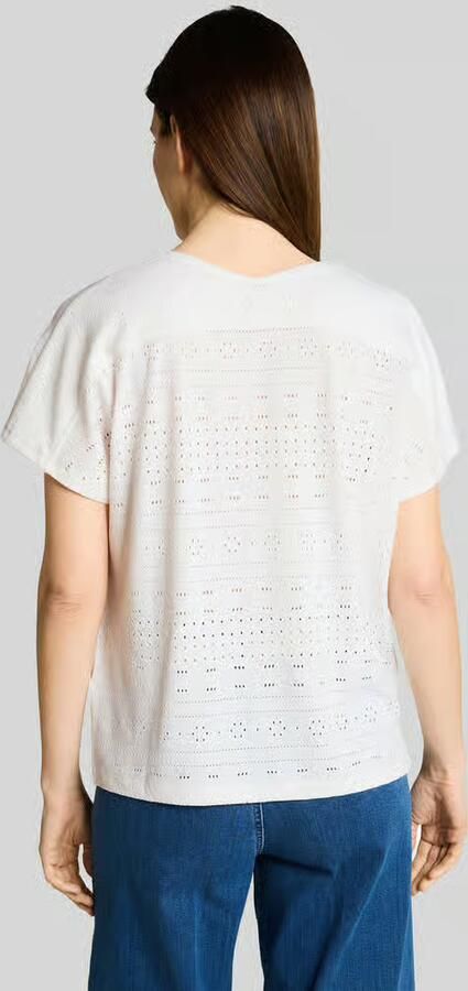 Tom Tailor Loose fit T-shirt met gaatjesmotief - Foto 1