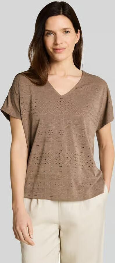 Tom Tailor Loose fit T-shirt met gaatjesmotief - Foto 2