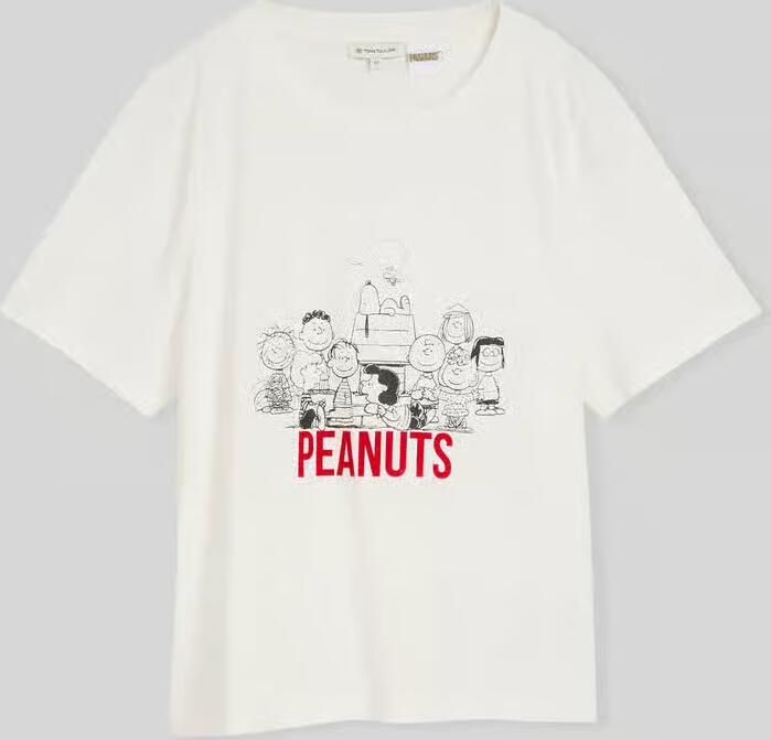 Tom Tailor Loose fit t-shirt van pure katoen met Peanuts-print