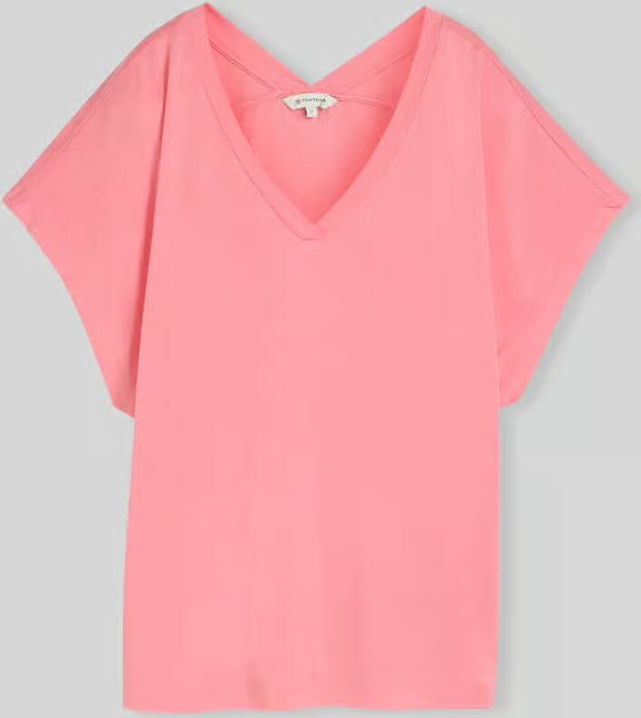 Tom Tailor loose fit T-shirt van viscosemix - Foto 2