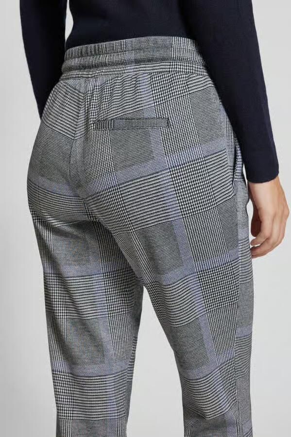 Tom Tailor Losjes vallende geruite broek met LENZING™ EcoVero™