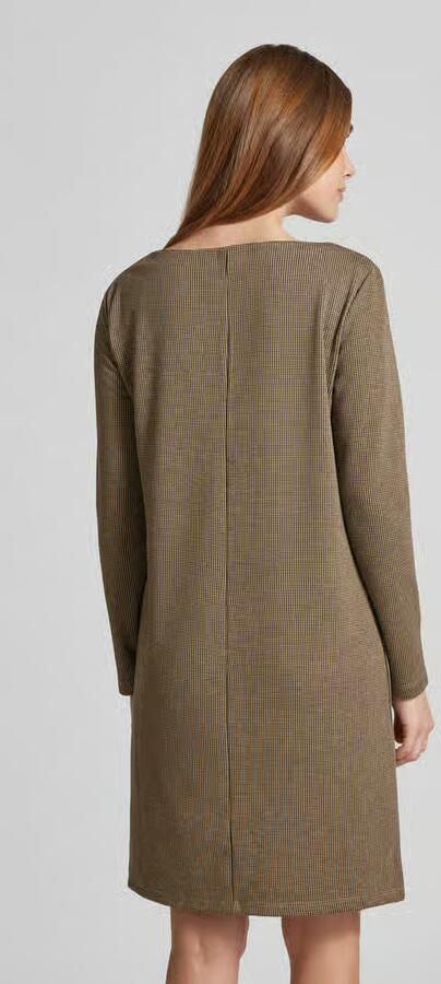 Tom Tailor Mini-jurk van jacquard met pied-de-poule en boothals