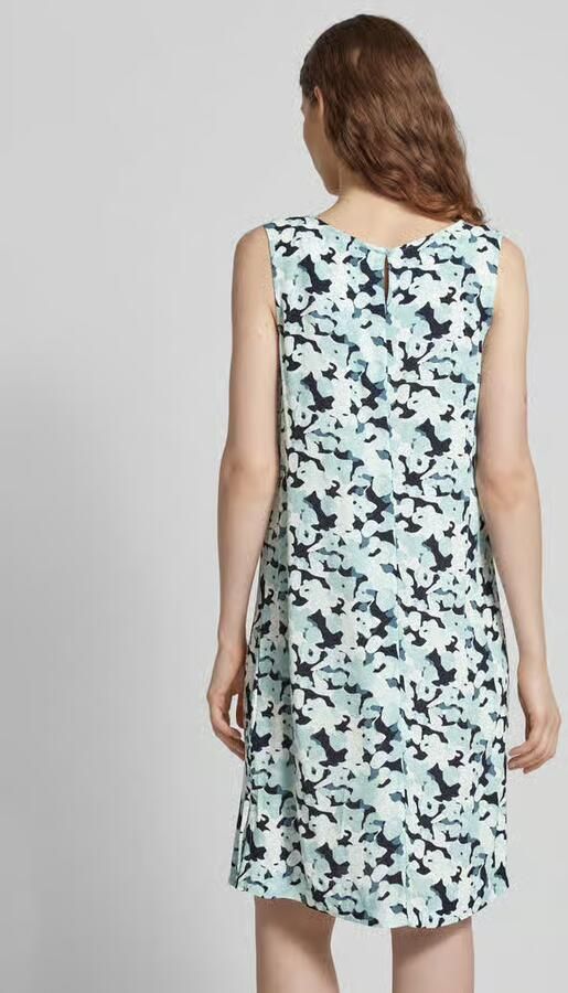 Tom Tailor Mini-jurk van viscose met bloemenmotief en V-hals