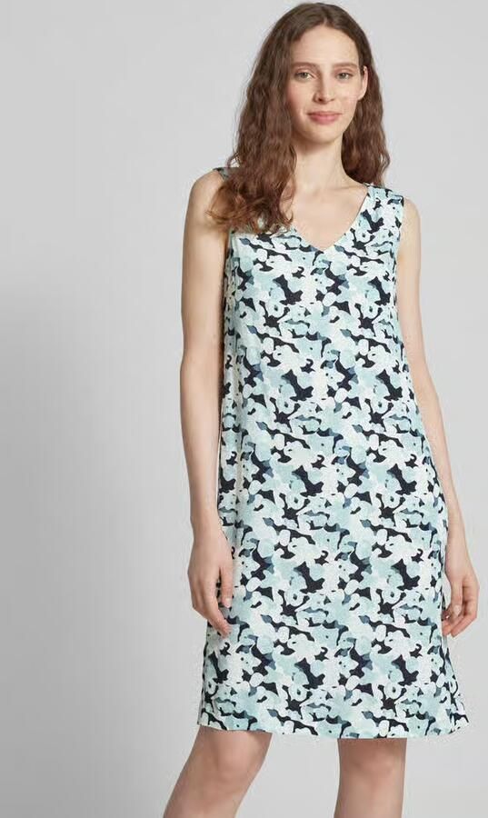 Tom Tailor Mini-jurk van viscose met bloemenmotief en V-hals - Foto 2