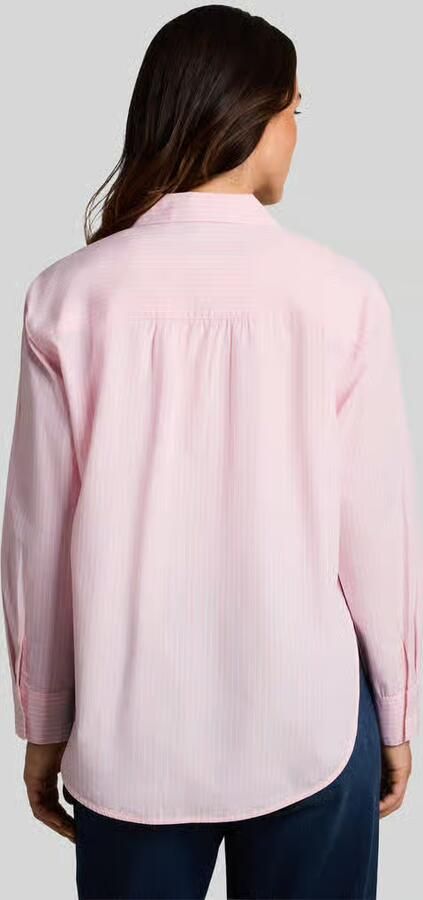 Tom Tailor Overhemdblouse met afgeronde zoom van katoenmix - Foto 3