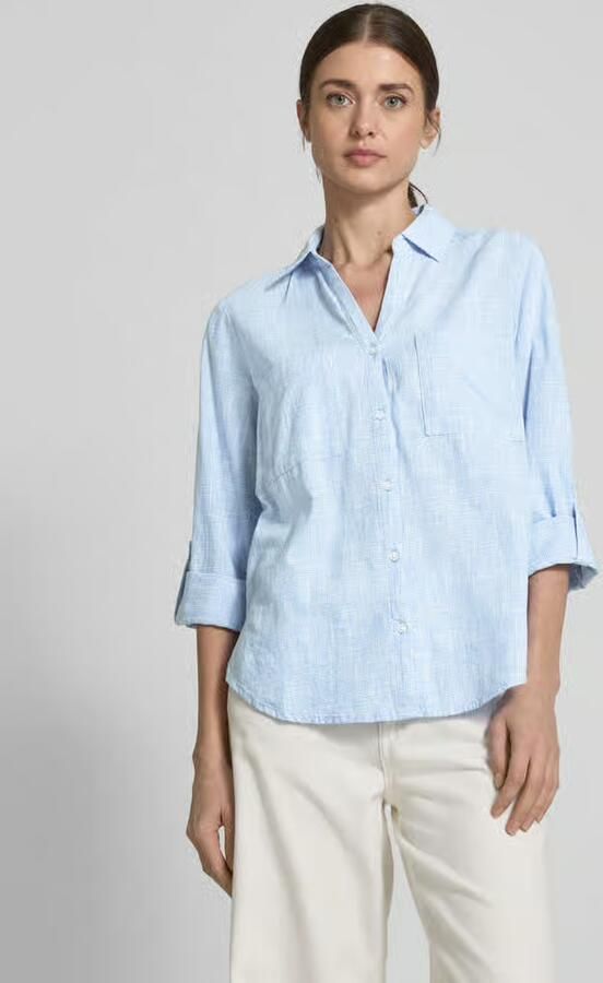 Tom Tailor Overhemdblouse met pied-de-poule-motief - Foto 2