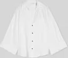 Tom Tailor oversize blouse van mix van linnen en viscose