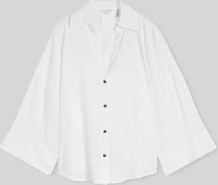 Tom Tailor oversize blouse van mix van linnen en viscose - Foto 2
