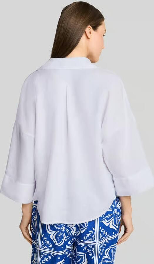 Tom Tailor oversize blouse van mix van linnen en viscose - Foto 2