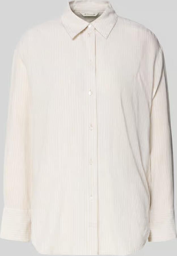 Tom Tailor Oversized blouse met lange mouwen van linnen-viscosemix - Foto 2