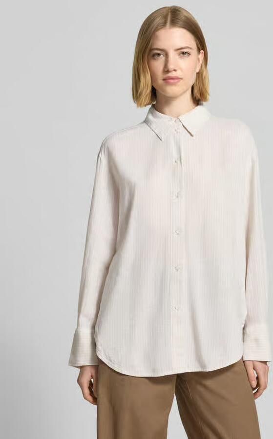 Tom Tailor Oversized blouse met lange mouwen van linnen-viscosemix - Foto 2