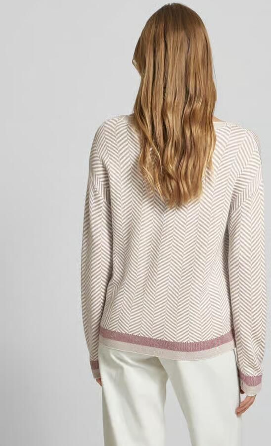 Tom Tailor Oversized gebreide pullover met boothals
