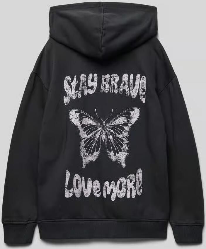 Tom Tailor Oversized hoodie met katoen en print aan de achterkant