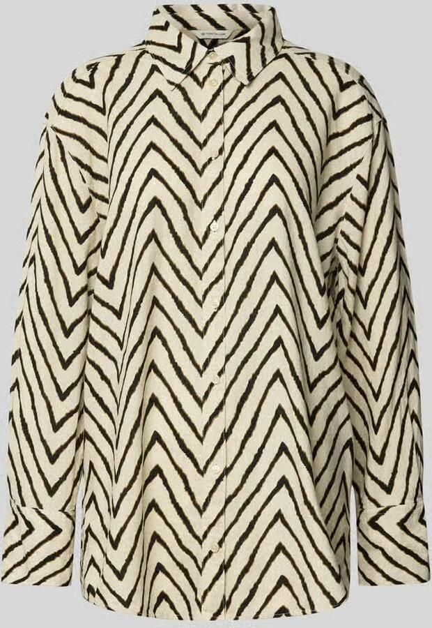Tom Tailor Oversized overhemdblouse van een mix van linnen en viscose - Foto 6