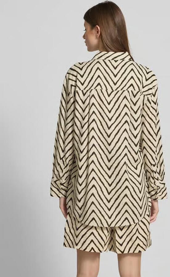 Tom Tailor Oversized overhemdblouse van een mix van linnen en viscose - Foto 7