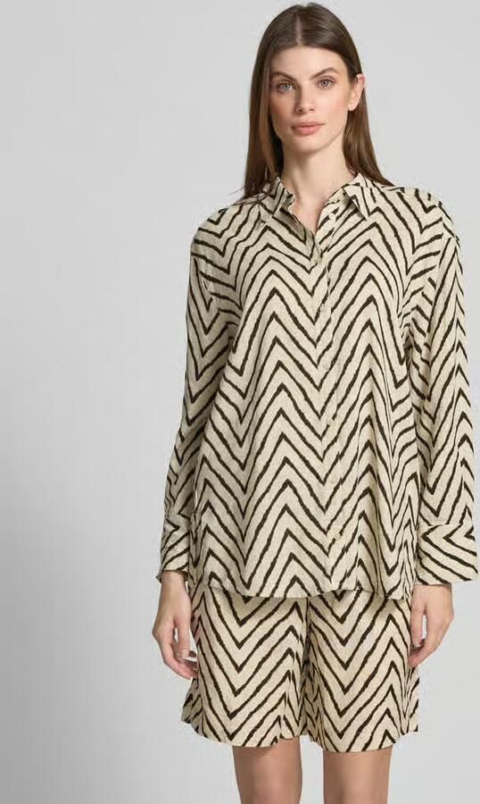 Tom Tailor Oversized overhemdblouse van een mix van linnen en viscose - Foto 8