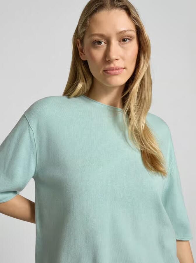 Tom Tailor oversized pullover van mix van katoen en kasjmier