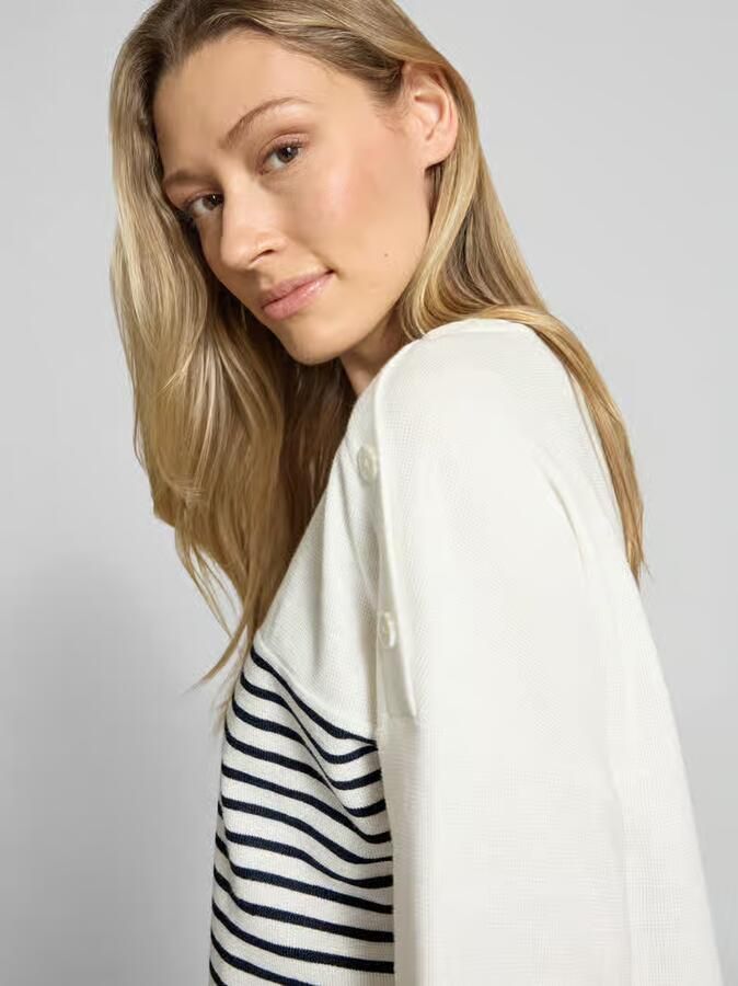 Tom Tailor Pullover relaxed fit van Mix van biologisch katoen