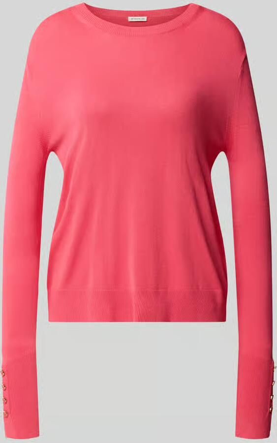 Tom Tailor Pullover van mix van viscose met knoopdetails aan de mouw