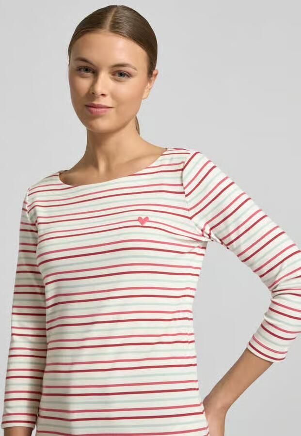 Tom Tailor Regular fit 3 4-shirt van katoenmix - Foto 2