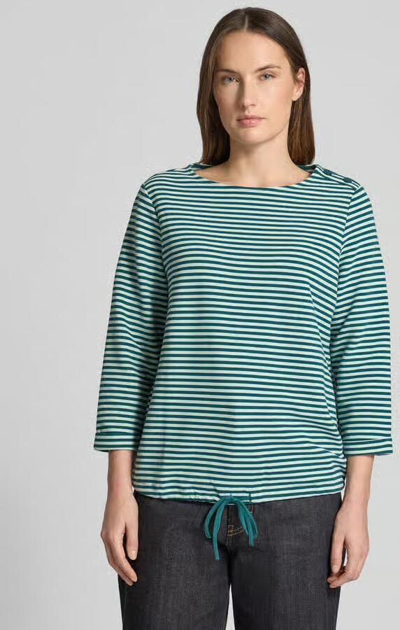 Tom Tailor Regular fit 3 4-shirt van mix van biologisch katoen - Foto 3