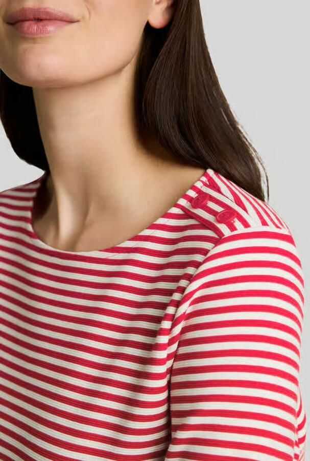 Tom Tailor Regular fit 3 4-shirt van puur katoen met tunnelkoord - Foto 3