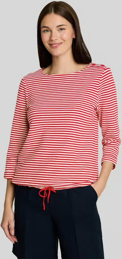 Tom Tailor Regular fit 3 4-shirt van puur katoen met tunnelkoord - Foto 4