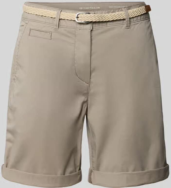 Tom Tailor regular fit bermuda met riem - Foto 2