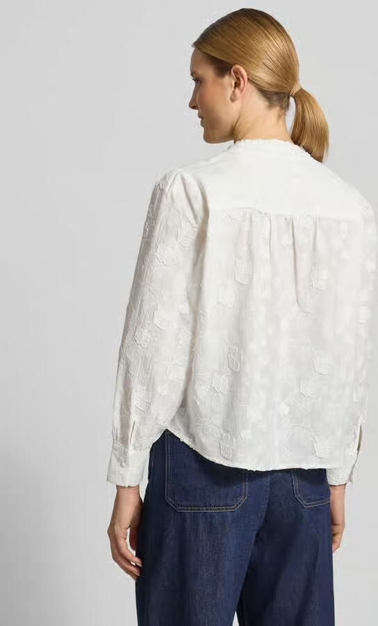Tom Tailor regular fit blouse met lange mouwen met katoen - Foto 2