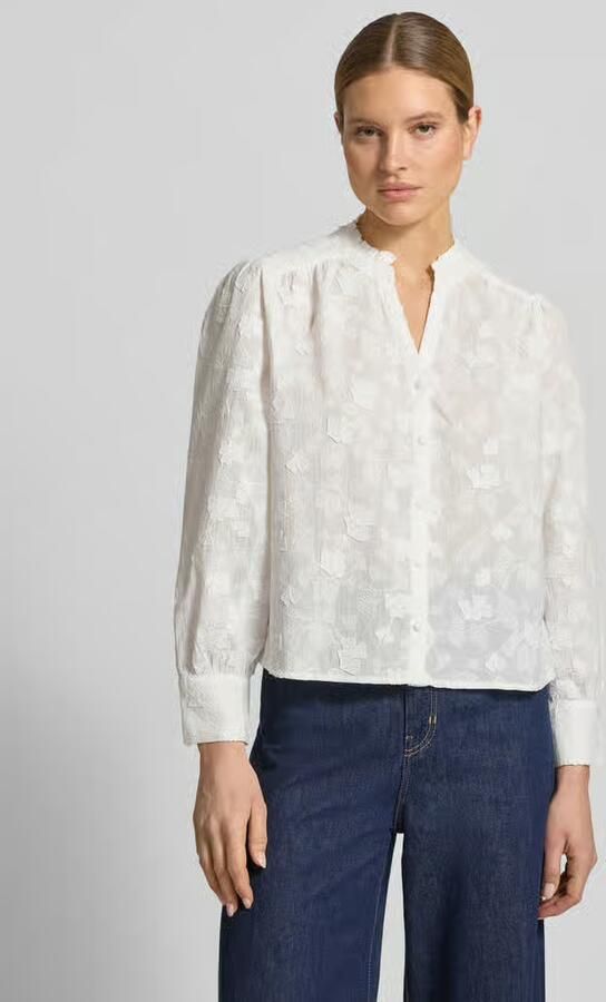 Tom Tailor regular fit blouse met lange mouwen met katoen - Foto 3