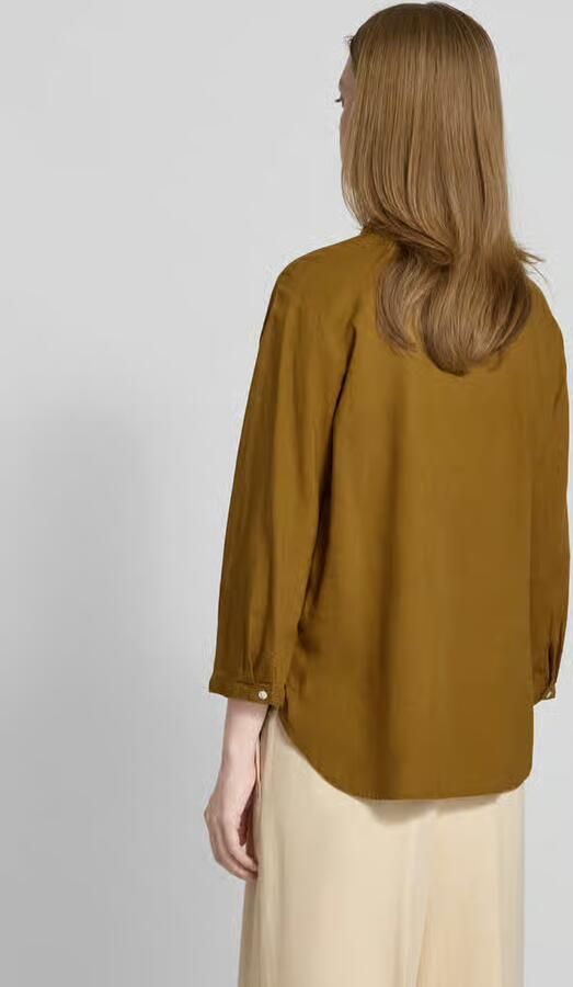 Tom Tailor Regular fit blouse met lange mouwen van een mix van linnen en viscose - Foto 3