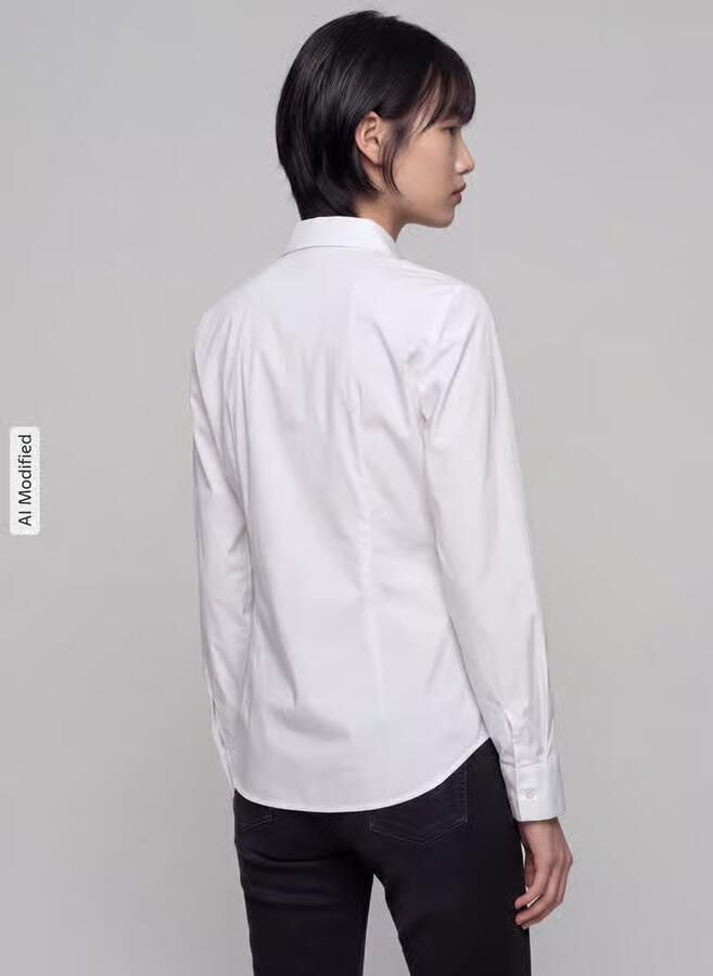 Tom Tailor Regular fit blouse met lange mouwen van katoenmix - Foto 3