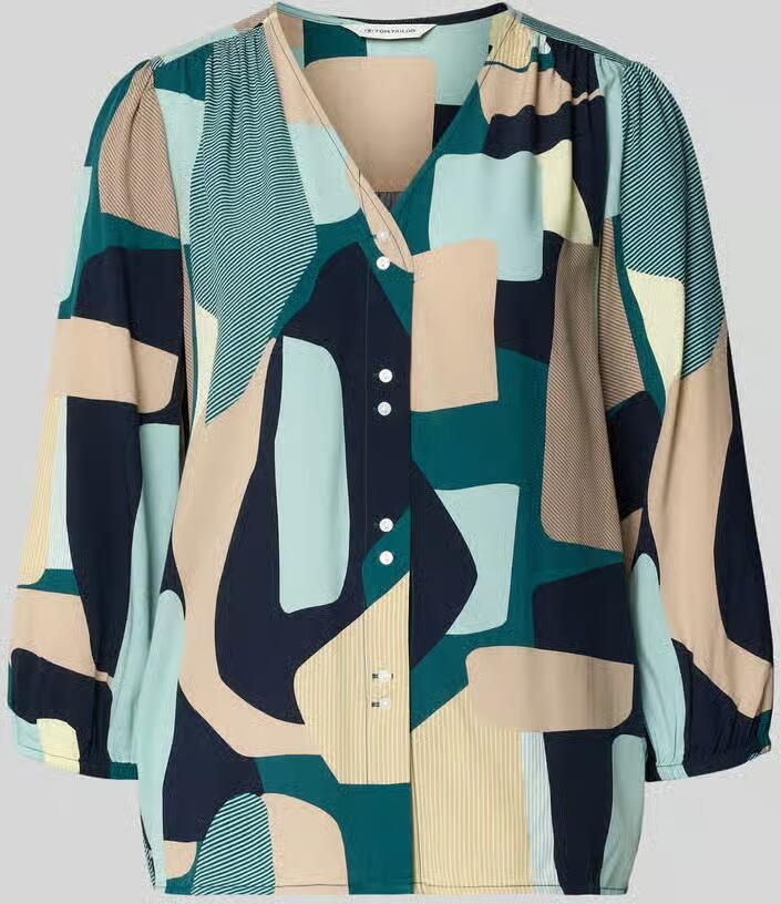 Tom Tailor regular fit blouse met lange mouwen van pure viscose - Foto 2