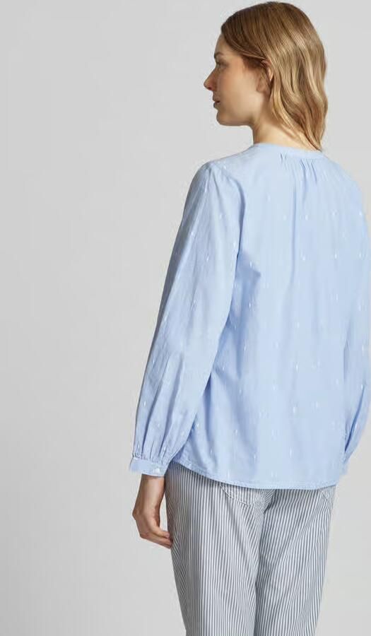 Tom Tailor Regular fit blouse met lange mouwen van puur katoen met borduursels - Foto 3