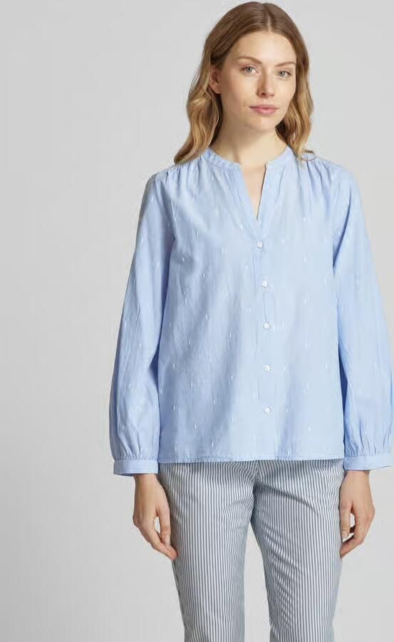 Tom Tailor Regular fit blouse met lange mouwen van puur katoen met borduursels - Foto 2