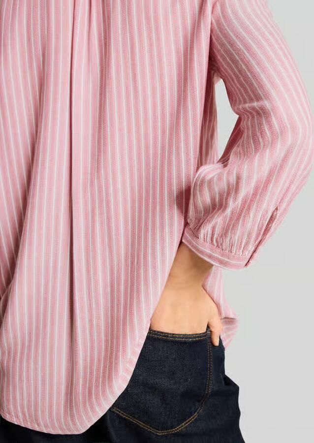 Tom Tailor regular fit blouse met lange mouwen van viscose